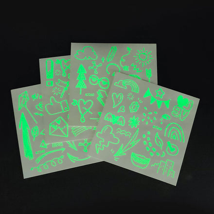 Glow in Dark Temporary Tattoo Sticker Waterproof Animal Flower Children Adult Tattoo Body Art Water Transfer Stickers for Party