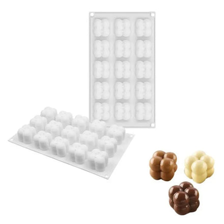 3D Bubble Candle Silicone Mold 15 In1 Handmade Soy Wax Mold for Mousse Cake Soap Making Mini Bubble Silicone Mold Custom Logo