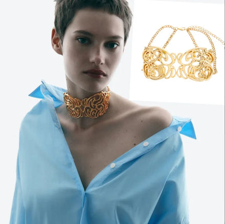 New Animal Shaped Link Chain Short Choker Necklace for Women Fashion Gold Color Metal Butterfly Necklace Party Jewelry