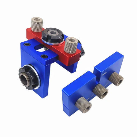 Industrial DIY 3-in-1 Woodworking Locator Tool Kit Aluminum Alloy Pocket Hole Jig System Drill 8mm/15mm Hole OEM Customizable