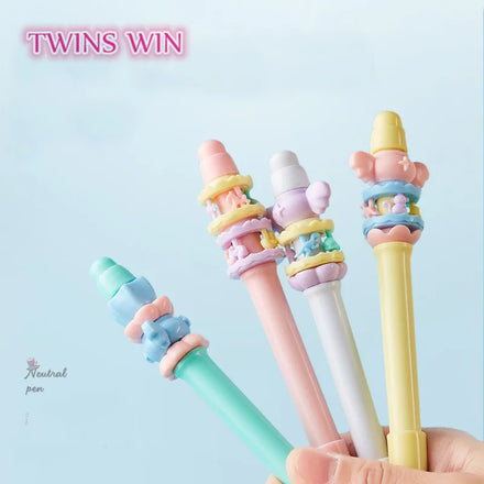Creative Spin Cartoon Student Decompression Pen Children Pressure Relief Pencil Blind Box Neutral Pen Gelpen 2698