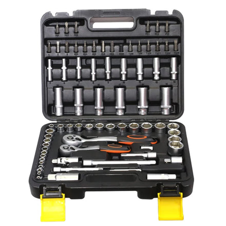 Srunv 72 T Set Of 54pcs Professional Hand Mechanic Socket Wrench Tool Set 54 In 1 Repair Tool For Carsmotorcycles And Bicycles