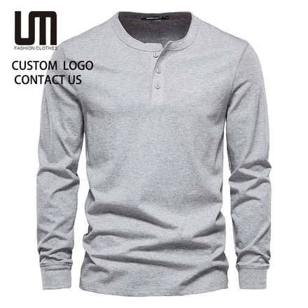 Clearance Sales Men Casual Cotton Long Sleeve T-Shirt - Solid Color Basic Top (Plus Size Breathable Daily Wear Bulk Order)