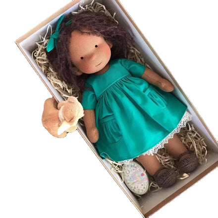 A Waldorf Doll Artist Handmade Kawaii Children's Christmas Gift Toy Doll Handmade Soft Stuffed Kids Toys
