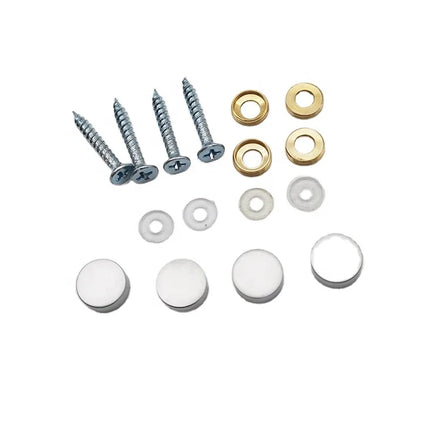 Professional Manufacture Satin Chromed 12mm Brass Mirror Screw Head Covers Fasteners Product Category