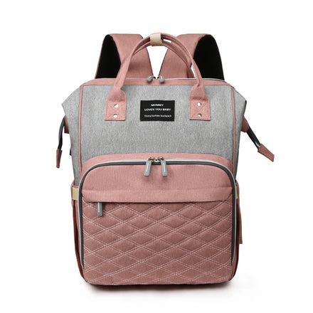 Factory Custom logo Mummy Baby Diaper Nappy Bag Mummy Bags Large Capacity Travel Backpack Mom Bag with USB