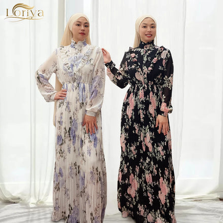 New Arrival Bridesmaid Abaya Loriya Princess Women Causal Summer Abaya Dress Wholesale Islamic Women Dress for Muslim