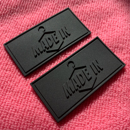 New Design Embossed logo 3D PVC Soft Rubber PatchEco-friendly Jeans Silicone Rubber Label for Clothing