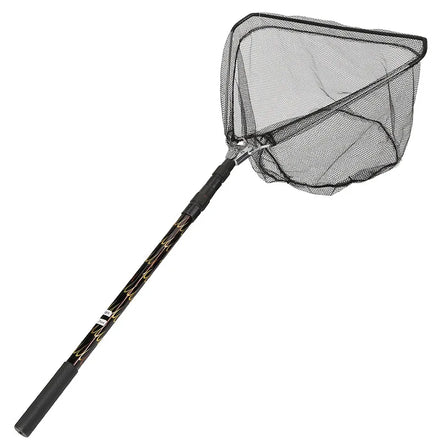 China 1.5-2.1m Aluminum Alloy Automatic Triangle Folding Telescopic Landing Net Hand-Catch with Shrink Feature for Fishing