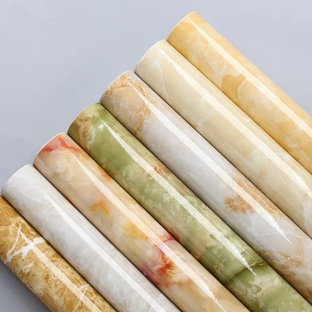 Hot Self Adhesive PVC Floral Wallpaper Waterproof Oil Proof Sound-Absorbing Fireproof Household Rustic Kitchen Table Top