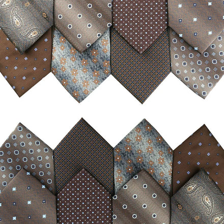 Vintage Brown Ties for Mens Wedding Dress Shirts Necktie 7.5cm Skinny Business Gravatas Plaid Cravate Man Gift Accessories
