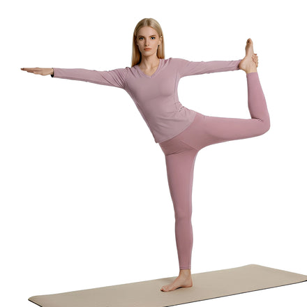 A111 Women's Breathable V-neck Seamless Long Sleeve Spandex/Polyester Sports Shirt Yoga Top for Fitness Running Gym Workout