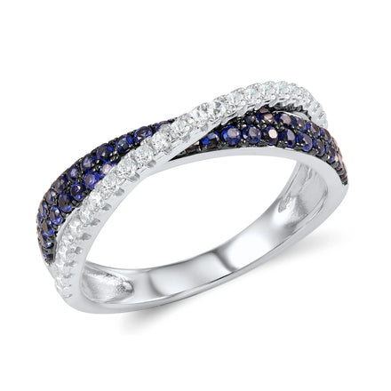 Custom Luxury Geometric Diamond Ring Jewelry Women 925 Sterling Silver Sapphire Cubic Zirconia Engagement Wedding Party Rings