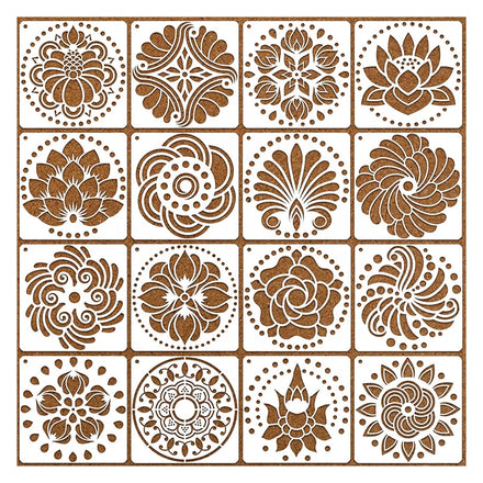 Mandala Stencils for Dot Painting 6 X 6 Inch Reusable Mandala Stencils for Painting Lotus Template