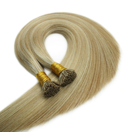 100% Unprocessed Raw Russian Remy I-Tip Micro-loop Hair Virgin Cuticle Bone Straight 10A Grade Machine Double Weft Weaves