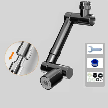 1440 Degree Universal Retractable Faucet Splashproof Swivel Water Saving ABS Faucet Spray Head Wash Basin Tap Extender Adapter