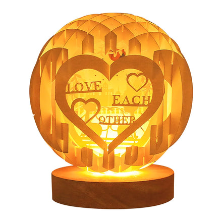 Valentines Day Gift for Girlfriend DIY 3D Pop-up Light Box Globe Bedside Lamp LED Desk Light for Home Decor Kids Gift Item