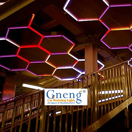 380 Light Effects Car Workshop Garage Gym Hexagon Lighting Rgb Hex Light
