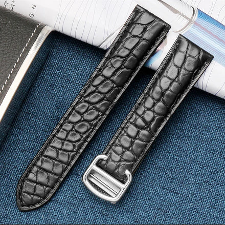 Crocodile Leather Watch Strap to Suit London 20mm 22mm 23mm 25mm Black Brown Watch Strap