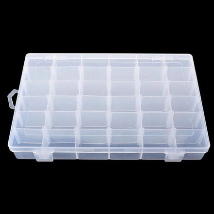 36 Clear Compartment Plastic Box with Detachable Dividers