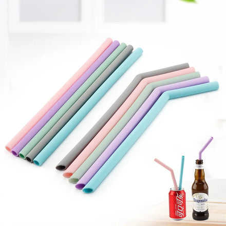 Extra Long 10inch Food Grade Silicone Drinking Straws for 30oz and 20oz Tumblers Drinking Silicone Straw