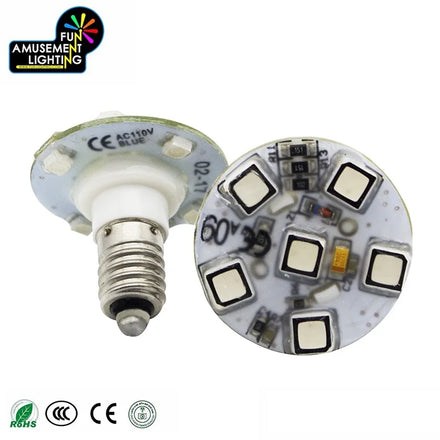 Fun Amusement Lighting Auto Pre-Programmed RGB LED Turbo Light 14mm E10 Base AC24V Amusement Park Theme Park IP65 Point Lights