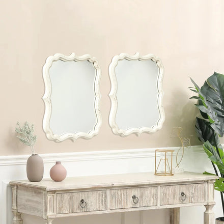 Hot Selling Wall Mounted Factory Direct Sale Living Room Wood Frame Luxury Irregular Antique Decorative Espejos Wall Mirror(old)
