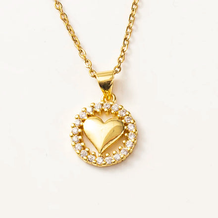 Romantic Valentine's Day Cz Stone Heart Necklace Fashion Jewelry Rhinestones Crystals Love Heart Pendant Necklace for Women