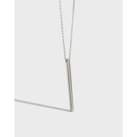 S925 Sterling Silver Square Charm Pendant Men Necklace Minimalist Geometric Couple Necklace Fine Jewelry Necklaces for Women