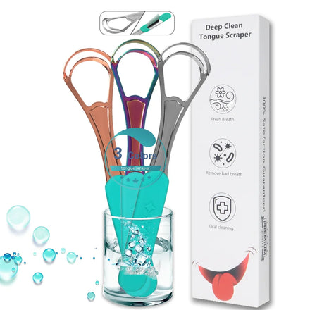 Tongue Scraper Silicone Handle Double Double Effect to Remove Bad Breath Tongue Scraper Cleaner Tongue Scraper 2PACK
