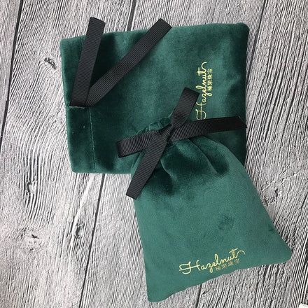 YANYI Green Microfiber Dutch Suede Leather Holland Flannel Velvet Drawstring Customizable Jewellery Packaging Pouch