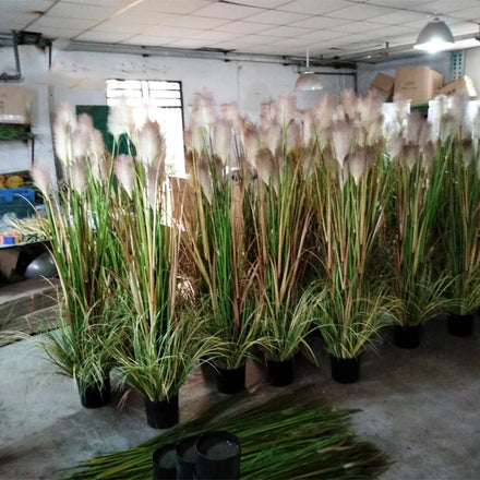 Artificial Beautiful Real Touch Decorative Plants Bonsai Artificial Faux Onion Grass Potted for Home Garden Decoration