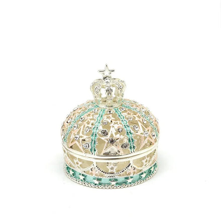 Luxury Star Crown Jewelry Box Decorative Box Small Ornaments Wedding Ring Storage Box Metal Wedding Gift Wholesale