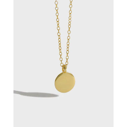 925 Sterling Silver Round Pendant Charm Men Necklace Fashion Necklace Fine Jewelry Necklaces for Women Wholesale
