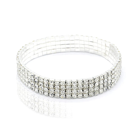 Hot Sale Boho Rhinestone Elastic Anklet Multilayer Crystal Anklet for Women Summer Gift Beach Jewelry