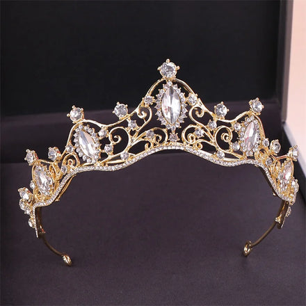 Bridal Crown New Korean Style Wedding Headdress Amethyst Rhinestone Diamond Simple Clothing Accessories Crown