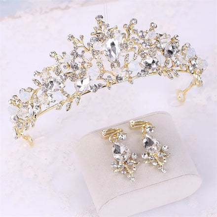 Wholesale Alloy Wedding Crown Crystal Rhinestone Princess Bridal Beads Headdress Hair Accessories Pink Birthday Anniversary