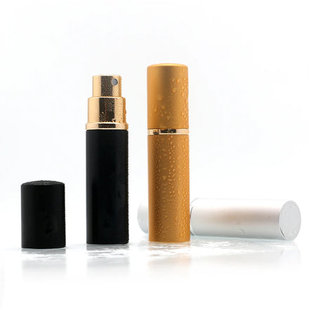 Portable Travel Size Empty Glass Mini Perfume Bottle Aluminum Metal Refillable Perfume Atomizer Spray Bottle 10ml