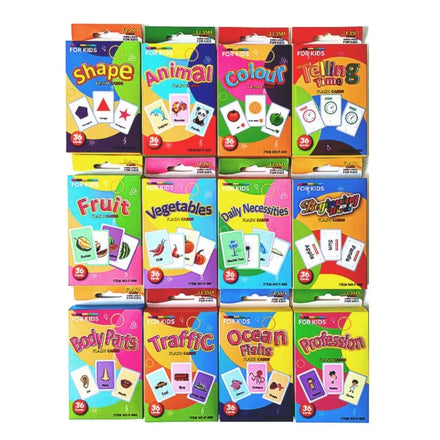 Children's Early Education Puzzle Toy Card English Cognitive Animal Vehicle Intellectual Learning Fun Flash Card for Children