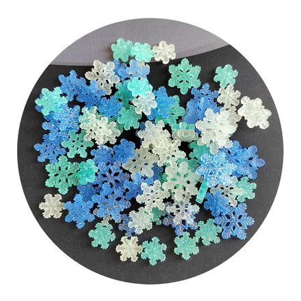 Cute Christmas Mini Snowflake Flat Back Resin Cabochons Scrapbooking DIY Jewelry Craft Decorate Accessories