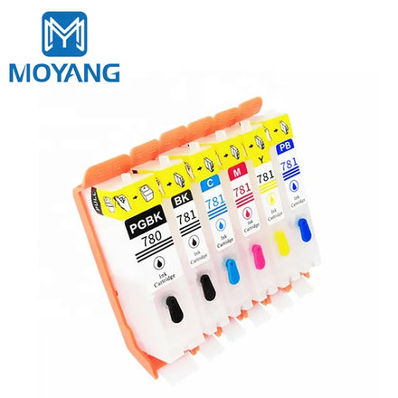 MoYang Refillable Ink Cartridge Compatible for CANON PGI780 CLI781 780/781 PIXMA TS707 TS8270 Printer Refill with ARC Chip