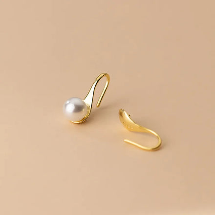 S925 Silver Plating Color Preserving Pearl Ear Hook DIY Earring Semi-Finished Jewelry Accessories Wholesale