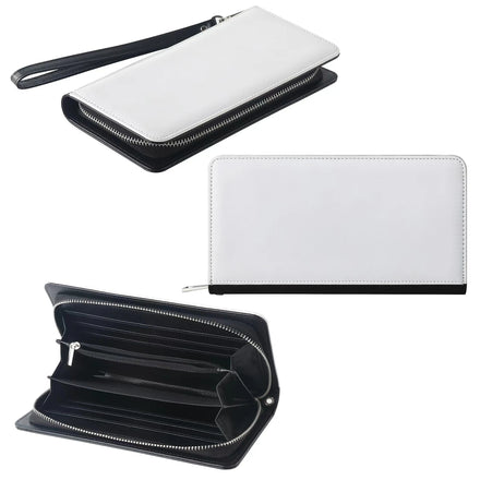 Wholesale PU Leather Wallets Men Sublimation Blanks Large Capacity Creative Purse for Father's Day Gifts