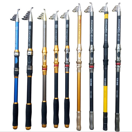 Topline 2.1-3.6m in Stock Wholesale Cheap TELESCOPIC FISHING ROD Saltwater and Freshwater FISHING POLE FIBERGLASS FISHING ROD