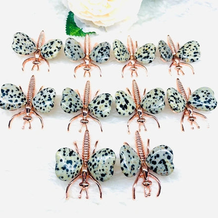 DIY Beautiful Healing Crystal Stone Suncatcher Jewelry Handmade Butterfly Pendant Hanging Ornament