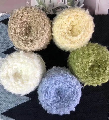 Charmkey Top Quality Fancy Dyed Diy Handnitting Special Yarn Wool Finger Loop Yarn for Scarves and Hats