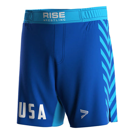 Breathable Men's Wrestling Shorts Reinforced Side Slit Secure Fit Elastic Crotch Insert for Match-Day Performance