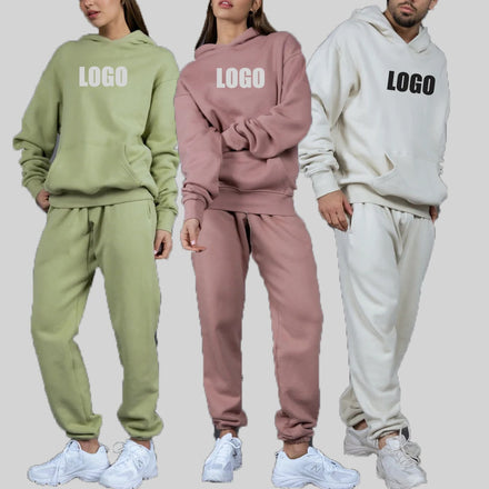 AOLA Outfits Unisex Plus Size Casual Sports Tracksuits Long Sleeve Hoodies Sweatshirt Sweatpants Fall Winter Two-Piece Sweatsuit