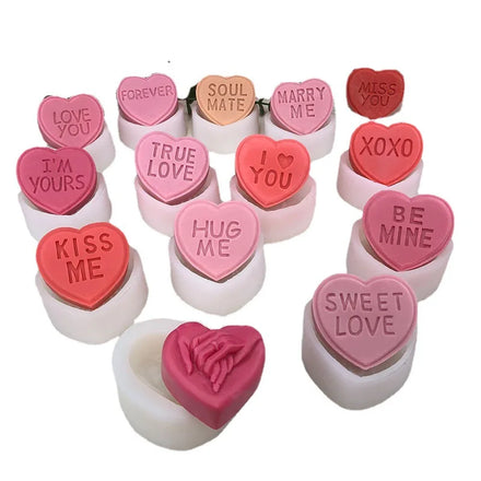 HY Valentine's Day Epoxy Resin 3D Heart Shape Mold for DIY Casting Art Craft Soft Silicone Molds