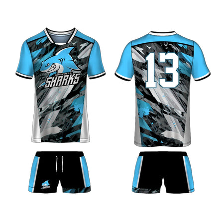 Athlete Training Men's Adult Touch Football Shirt Short Rugby Custom Print Sublimation 100% Polyester Breathable Plus Size